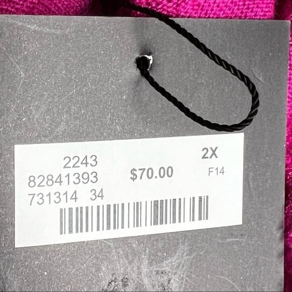 Addition Elle Pink Crocheted Lightweight Sweater Size 2x NWT Brand New - Picture 10 of 11